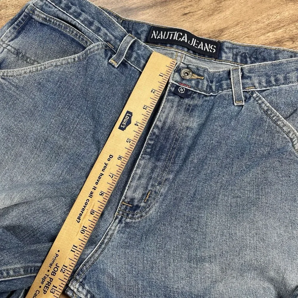 VTG Nautica Jeans Men's 36x30 Carpenter Loose Baggy‎ Wide Leg Y2K Skater Hip Hop